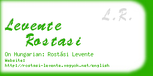 levente rostasi business card